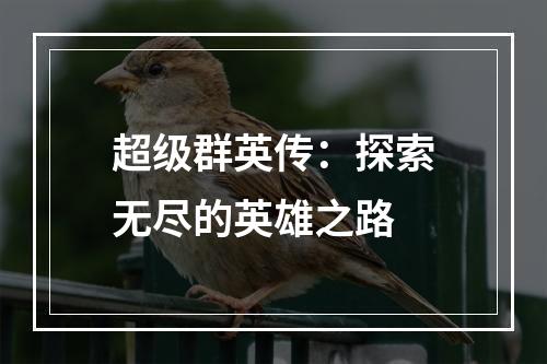 超级群英传：探索无尽的英雄之路