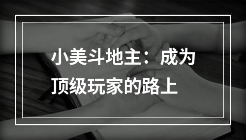 小美斗地主：成为顶级玩家的路上