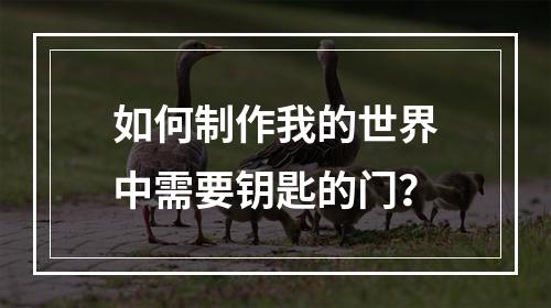 如何制作我的世界中需要钥匙的门？