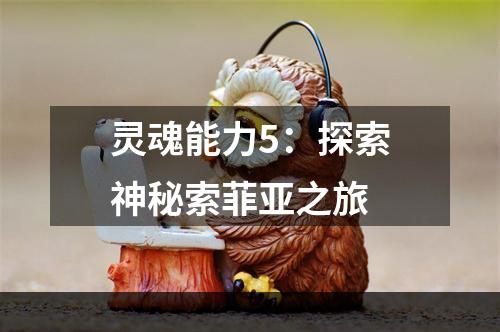 灵魂能力5：探索神秘索菲亚之旅