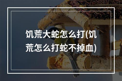 饥荒大蛇怎么打(饥荒怎么打蛇不掉血)