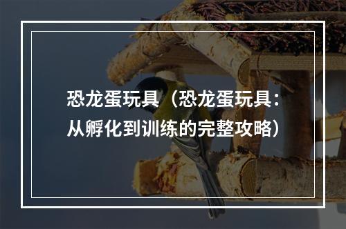 恐龙蛋玩具（恐龙蛋玩具：从孵化到训练的完整攻略）