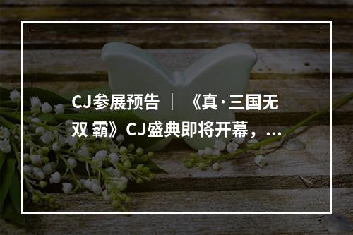 CJ参展预告 ｜ 《真·三国无双 霸》CJ盛典即将开幕，女神coser为你起舞，海量福利轻松拿！--安卓攻略网