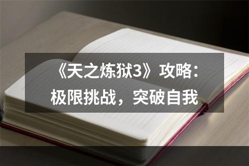 《天之炼狱3》攻略：极限挑战，突破自我