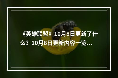 《英雄联盟》10月8日更新了什么？10月8日更新内容一览--手游攻略网