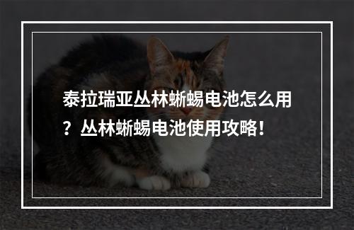 泰拉瑞亚丛林蜥蜴电池怎么用？丛林蜥蜴电池使用攻略！