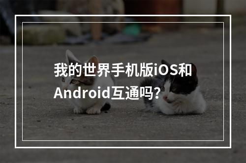 我的世界手机版iOS和Android互通吗？