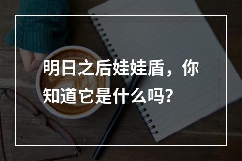 明日之后娃娃盾，你知道它是什么吗？