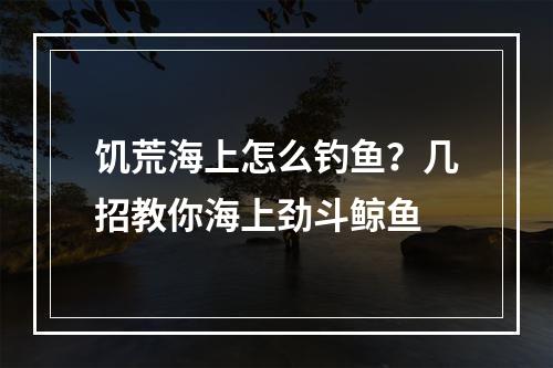 饥荒海上怎么钓鱼？几招教你海上劲斗鲸鱼