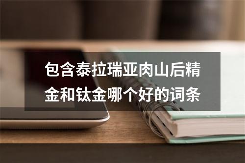 包含泰拉瑞亚肉山后精金和钛金哪个好的词条