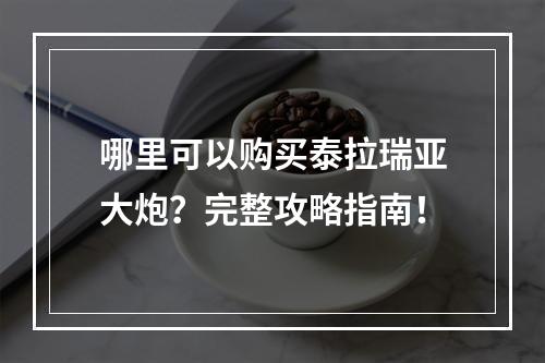 哪里可以购买泰拉瑞亚大炮？完整攻略指南！