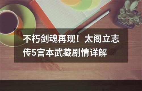 不朽剑魂再现！太阁立志传5宫本武藏剧情详解