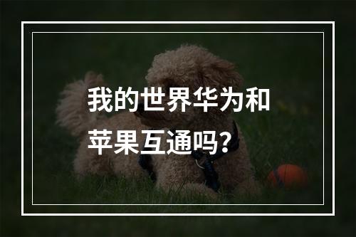 我的世界华为和苹果互通吗？