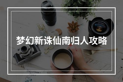 梦幻新诛仙南归人攻略