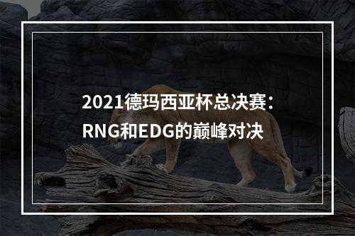 2021德玛西亚杯总决赛：RNG和EDG的巅峰对决