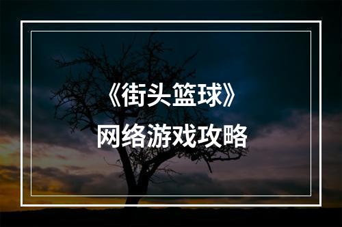 《街头篮球》网络游戏攻略