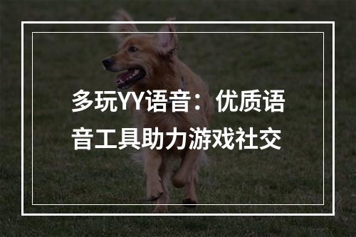 多玩YY语音：优质语音工具助力游戏社交