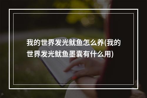 我的世界发光鱿鱼怎么养(我的世界发光鱿鱼墨囊有什么用)