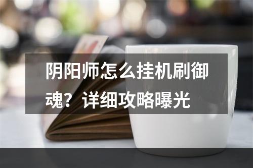 阴阳师怎么挂机刷御魂？详细攻略曝光