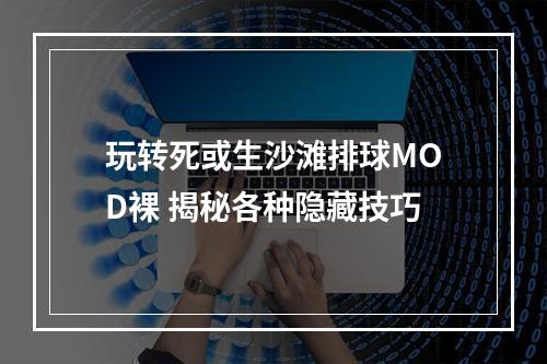 玩转死或生沙滩排球MOD裸 揭秘各种隐藏技巧