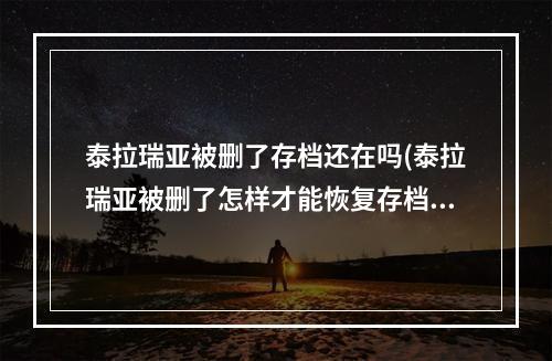 泰拉瑞亚被删了存档还在吗(泰拉瑞亚被删了怎样才能恢复存档)