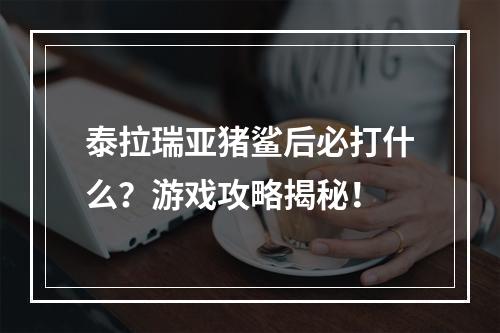 泰拉瑞亚猪鲨后必打什么？游戏攻略揭秘！