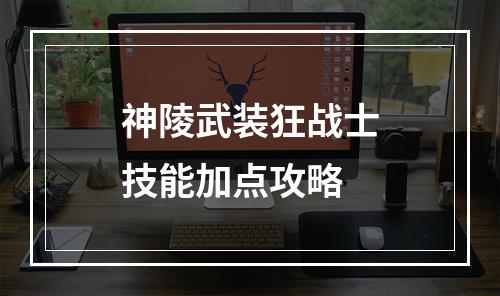 神陵武装狂战士技能加点攻略