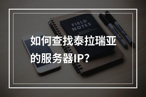 如何查找泰拉瑞亚的服务器IP？