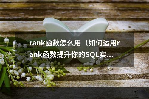 rank函数怎么用（如何运用rank函数提升你的SQL实力）