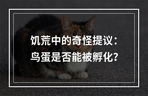 饥荒中的奇怪提议：鸟蛋是否能被孵化？