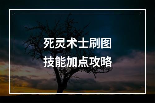 死灵术士刷图技能加点攻略