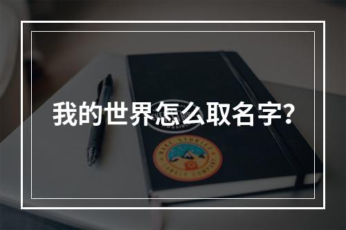 我的世界怎么取名字？