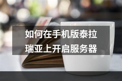 如何在手机版泰拉瑞亚上开启服务器