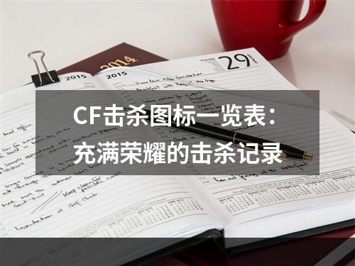 CF击杀图标一览表：充满荣耀的击杀记录