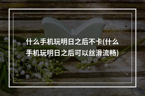 什么手机玩明日之后不卡(什么手机玩明日之后可以丝滑流畅)