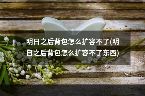 明日之后背包怎么扩容不了(明日之后背包怎么扩容不了东西)