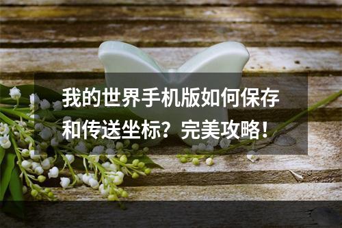 我的世界手机版如何保存和传送坐标？完美攻略！