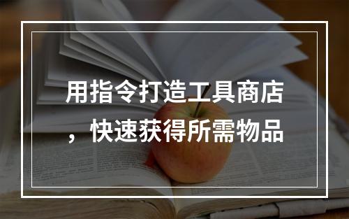 用指令打造工具商店，快速获得所需物品