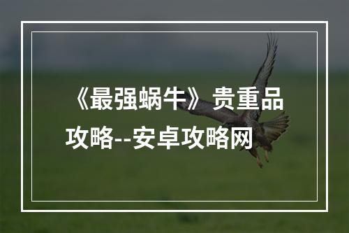 《最强蜗牛》贵重品攻略--安卓攻略网