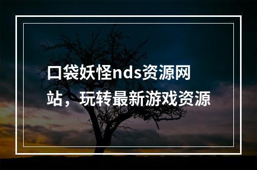 口袋妖怪nds资源网站，玩转最新游戏资源