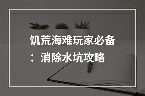 饥荒海难玩家必备：消除水坑攻略