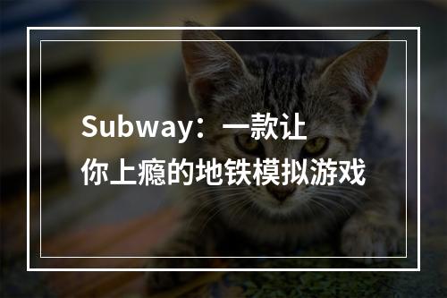 Subway：一款让你上瘾的地铁模拟游戏