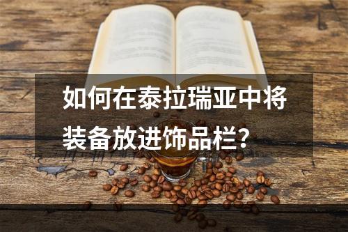 如何在泰拉瑞亚中将装备放进饰品栏？