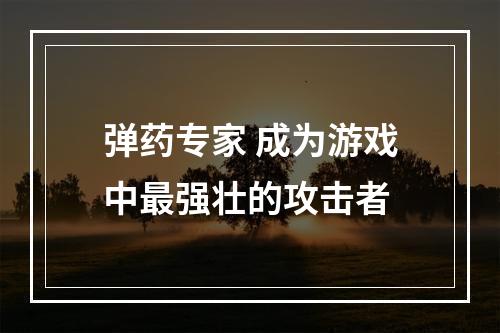 弹药专家 成为游戏中最强壮的攻击者