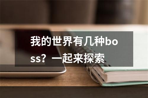 我的世界有几种boss？一起来探索