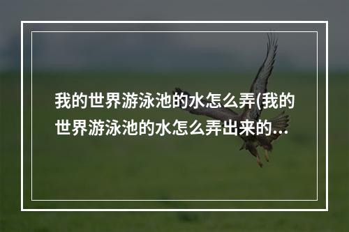 我的世界游泳池的水怎么弄(我的世界游泳池的水怎么弄出来的)