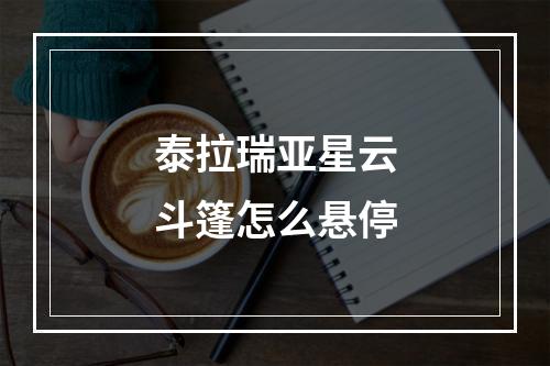 泰拉瑞亚星云斗篷怎么悬停