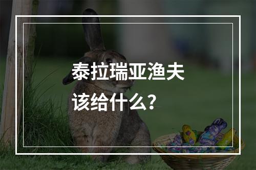 泰拉瑞亚渔夫该给什么？