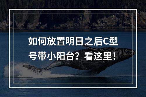 如何放置明日之后C型号带小阳台？看这里！