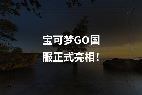 宝可梦GO国服正式亮相！